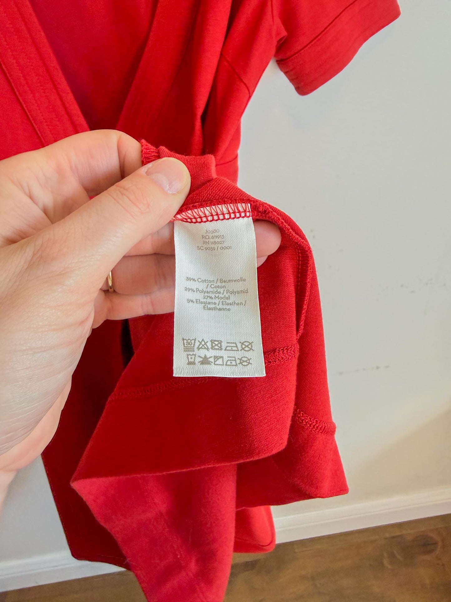 Boden Wrap Dress in Red (Size L)
