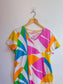 Vintage Marimekko Abstract Print Dress (Size L)