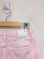 Denim Forum "The Yoko Mid Thigh Short" in Pale Pink (Size 27)