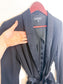 INTERMIX Designer Tuxedo Blazer with Satin Belt in Black (Size XS/S)