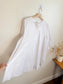 Banana Republic "Eyelet Puff-Sleeve Mini Dress in White/Lavender Stripe" NWT (Size L)