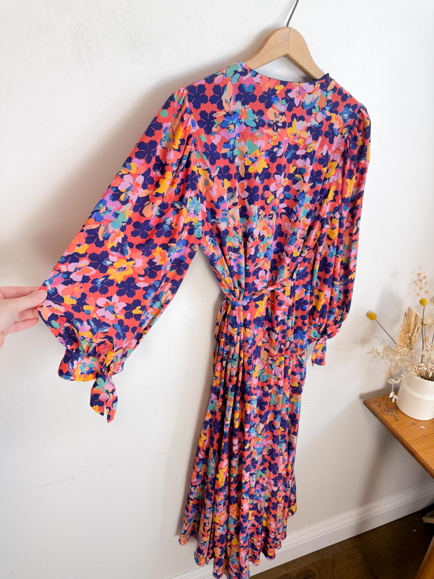 Caballero "Moon Maxi Dress in Stamped Hibiscus Print (Size S/M)