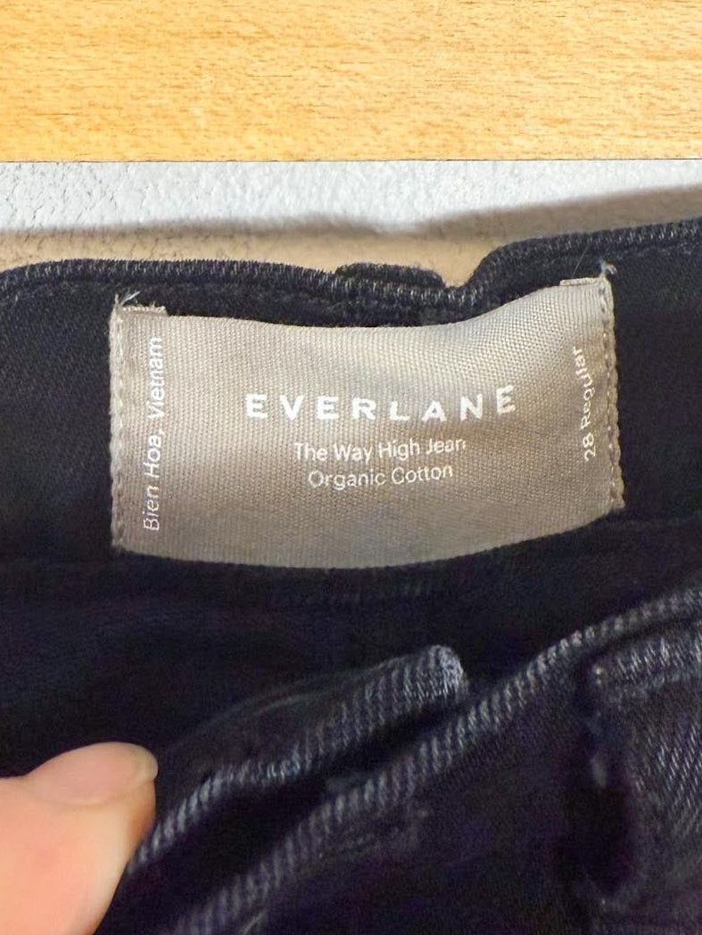 Everlane "The Way High Jean in Black" (Size 28)