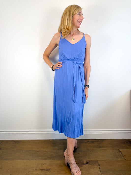 Gentle Fawn "Marilla Midi Dress in Blue" (Size S)