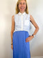 Jonathan Simkhai High Low Sleeveless Pinstripe Button Down (Size S)