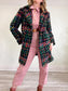 PEPALOVES "Emerald Tweed Piccadilly Chunky Knit Coat" (Size M)