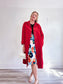 Vintage Trench Coat in Red (Size XL)