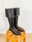 AQUATALIA Tall Calf Leather Boots in Black (Size 7.5)