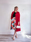 Vintage Trench Coat in Red (Size XL)