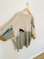 Diana Coatsworth Canadian Designer "Abstract Art Patched Upcycled Cashmere Sweater" (Size L-XXL)