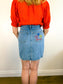 TROVATA Ruffle Blouse in Orange Red Polka Dot (Size XS-M)