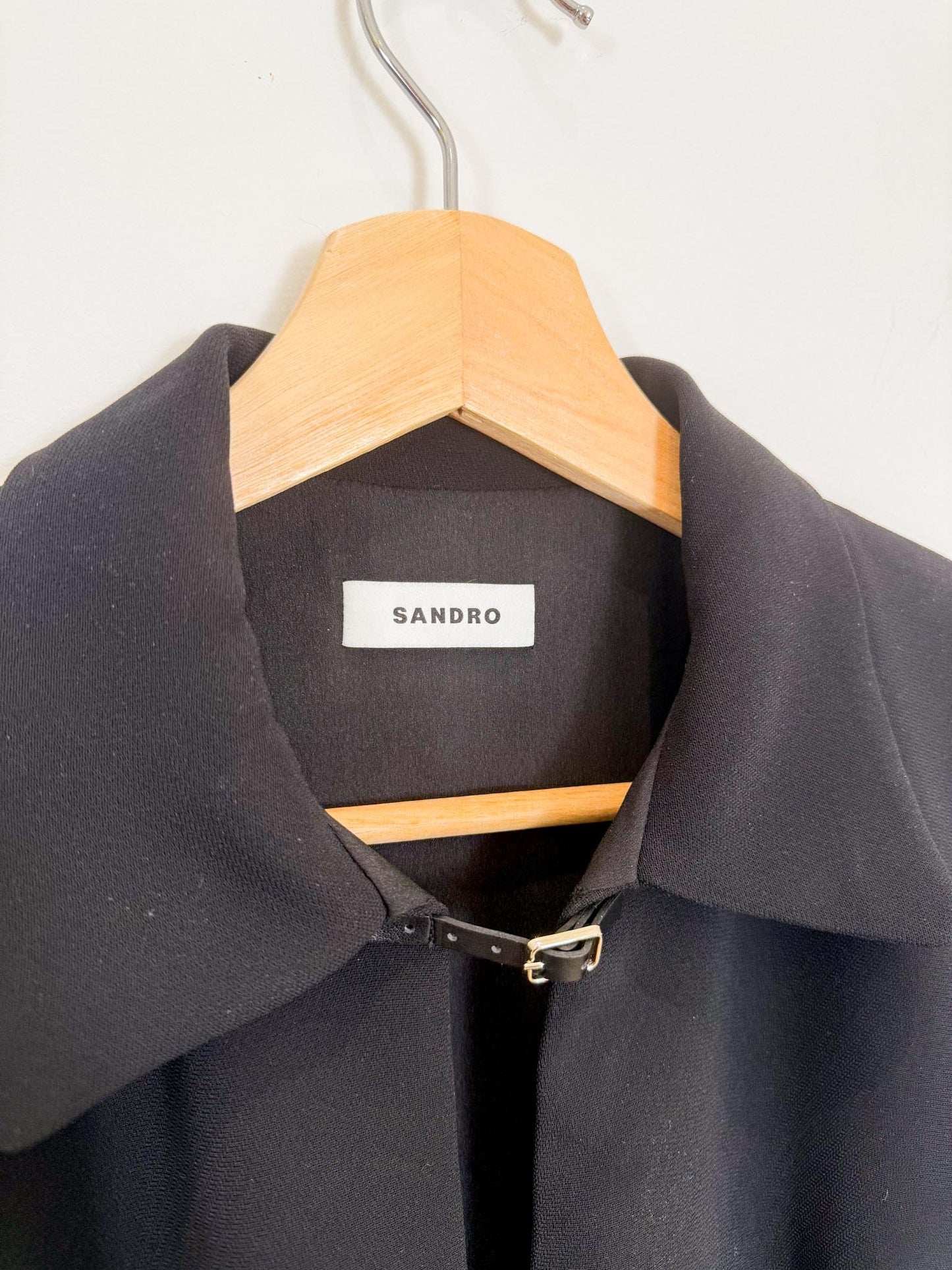 SANDRO "Short contrast skater dress" in Black NWT (Size S/M)