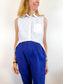 Jonathan Simkhai High Low Sleeveless Pinstripe Button Down (Size S)