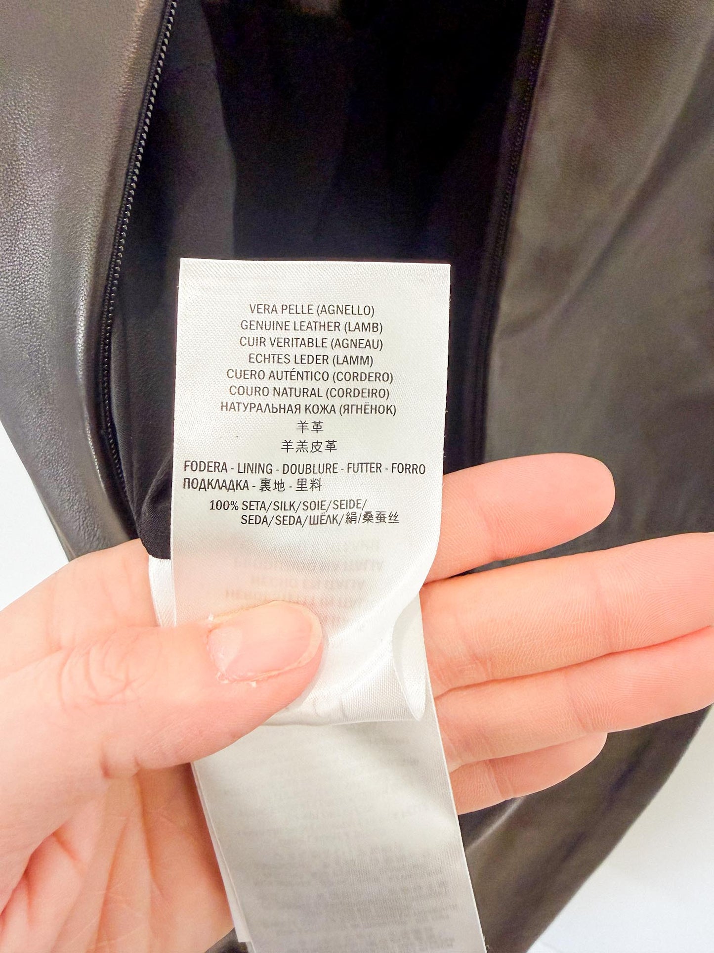 GUCCI Genuine Lamb Leather Mini Dress in Black (Size S)