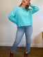 Athleta "Sundown Sweatshirt 2.0" in Aqua (Size L)
