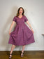 J.Crew Poplin Cotton Midi Dress in Purple Floral (Size 10)