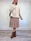 Nation "Nyla Smocked Skirt in Brown/White Gingham" NWT (Size S/M)