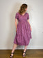 J.Crew Poplin Cotton Midi Dress in Purple Floral (Size 10)