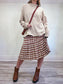 Nation "Nyla Smocked Skirt in Brown/White Gingham" NWT (Size S/M)