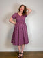 J.Crew Poplin Cotton Midi Dress in Purple Floral (Size 10)