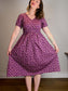 J.Crew Poplin Cotton Midi Dress in Purple Floral (Size 10)