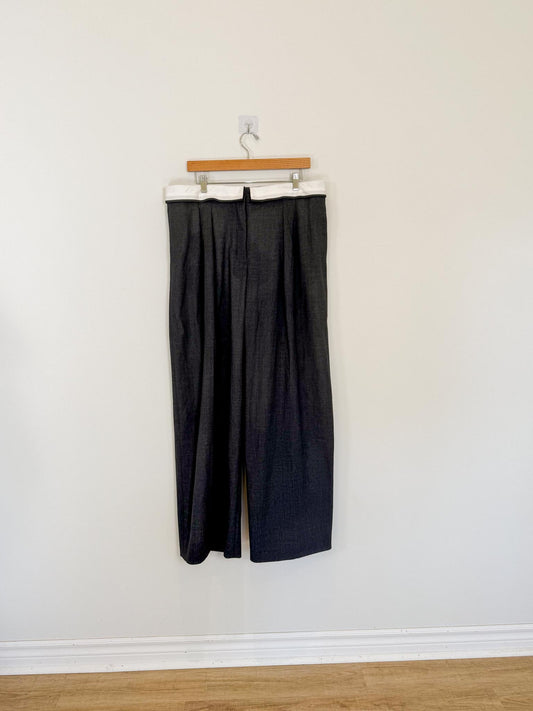 Babaton "Bureau Wool Pant in Dark Grey" (Size L/XL)