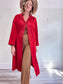 Vintage Trench Coat in Red (Size XL)