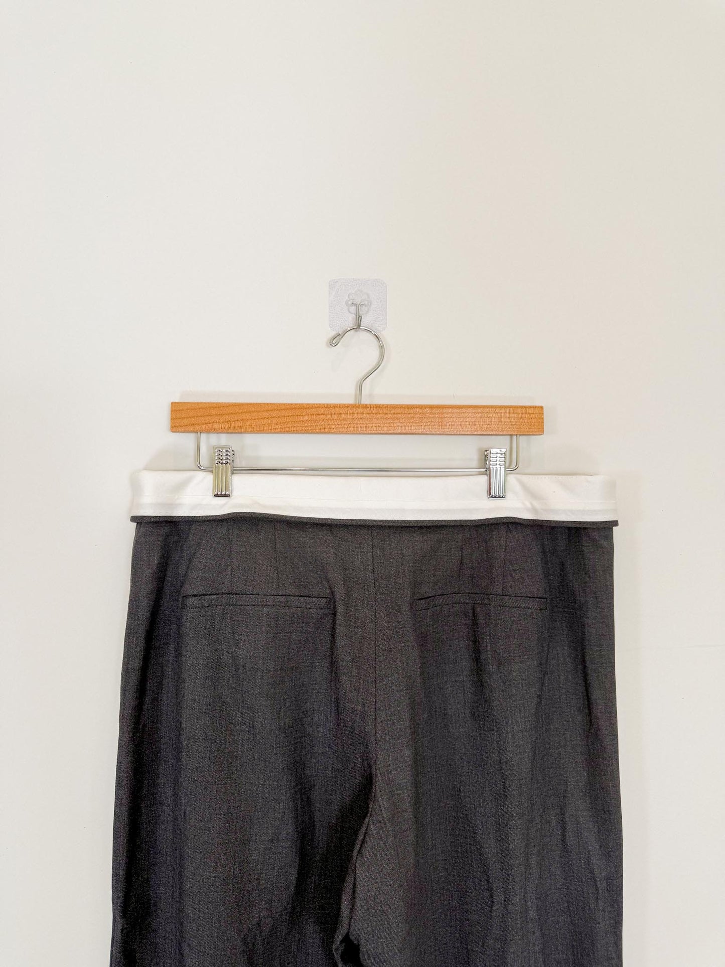 Babaton "Bureau Wool Pant in Dark Grey" (Size L/XL)