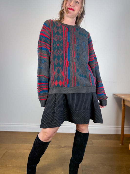 Vintage HOM Textured Wool Sweater (Size L)