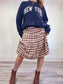 Nation "Nyla Smocked Skirt in Brown/White Gingham" NWT (Size S/M)