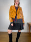 Anthropologie AVEC LES FILLES Faux Leather Cropped Jacket in Camel SOLD AS IS a(Size XL)