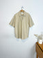 Babaton Frances Faux Leather Shirt in Cream (Size M/L)