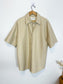 Babaton Frances Faux Leather Shirt in Cream (Size M/L)