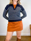 Wilfred "Clara Merino Wool Sweater in Navy/White Stripe" (Size XS/S)