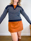 Wilfred "Clara Merino Wool Sweater in Navy/White Stripe" (Size XS/S)