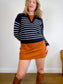 Wilfred "Clara Merino Wool Sweater in Navy/White Stripe" (Size XS/S)