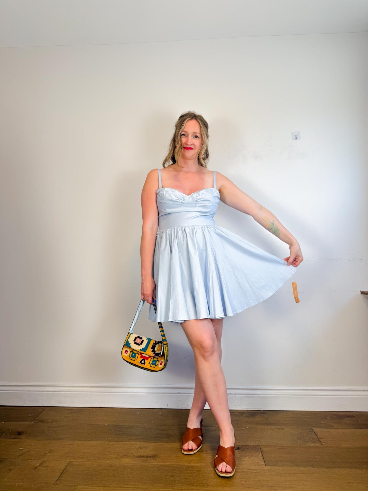 Reformation "Cherrie Dress in Blue" NWT (Size 12)