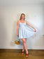 Reformation "Cherrie Dress in Blue" NWT (Size 12)