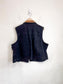 Vintage Denim Vest with Faux Suede Collar (Size 2X)