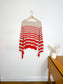 Autumn Cashmere Striped Sweater in Red/Cream (Size M/L)