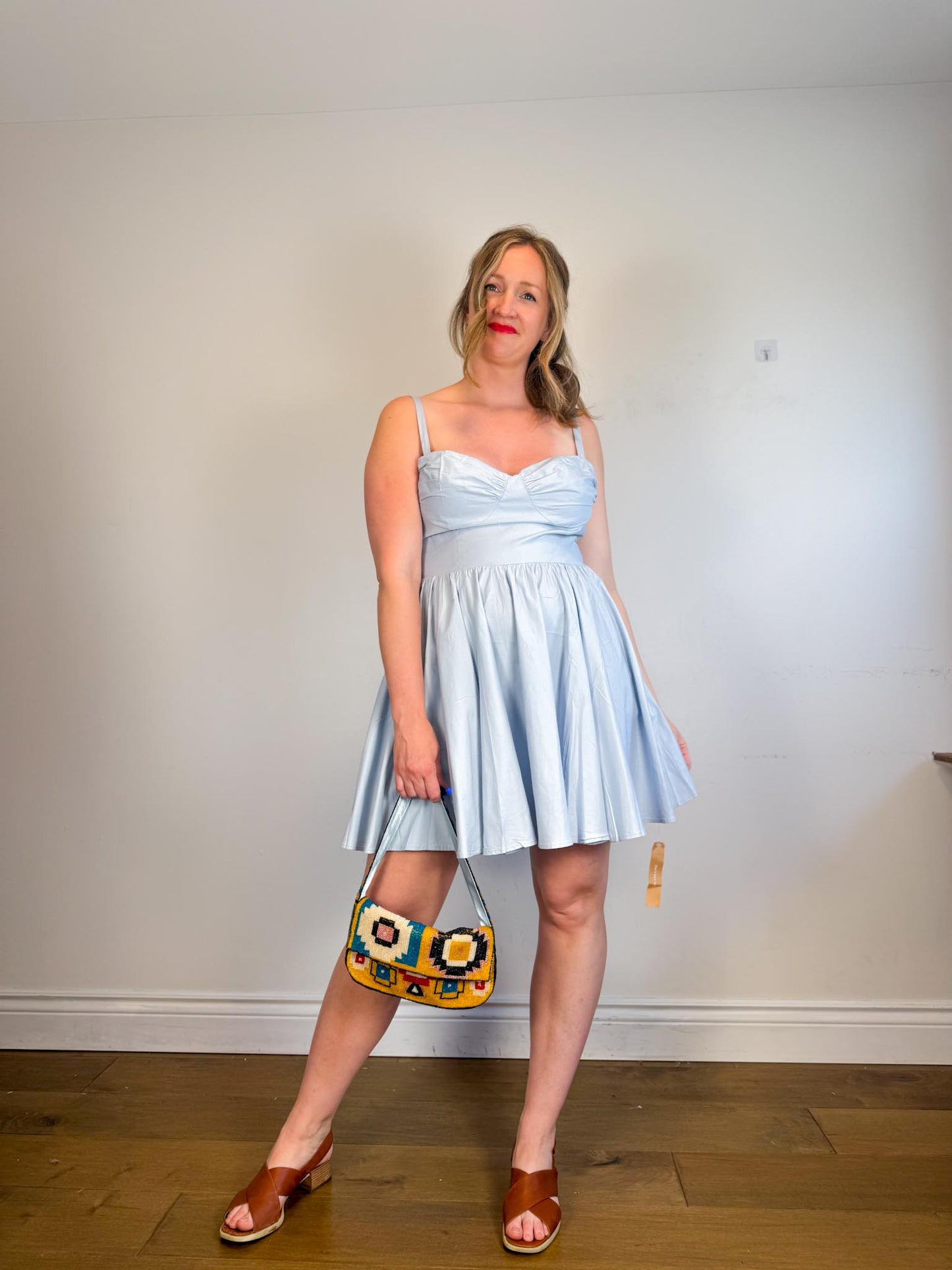 Reformation "Cherrie Dress in Blue" NWT (Size 12)