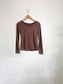 Long Sleeve Brown Tee (Size S)