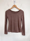 Long Sleeve Brown Tee (Size S)