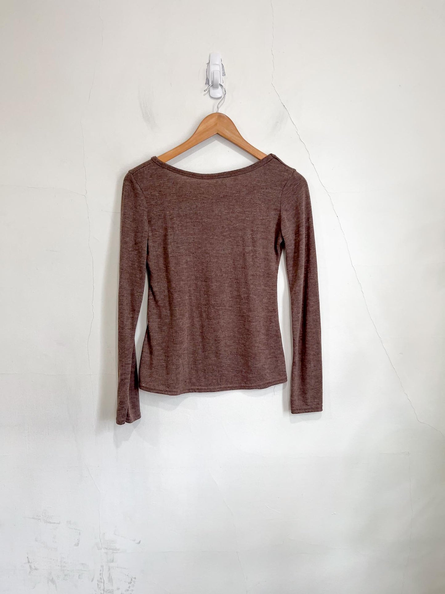 Long Sleeve Brown Tee (Size S)