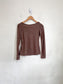 Long Sleeve Brown Tee (Size S)