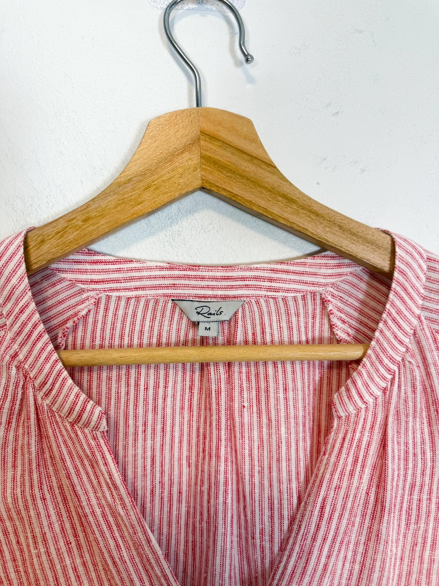 Rails "Marti Blouse in Scarlet Stripe" (Size M)
