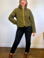 Athleta "Stroll Fleece Full Zip Jacket in Tapestry Gold" (Size L)