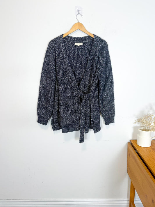 Hansel from Basel Slow Fashion "Sasha Alpaca Cardigan in Navy" (Size M/L)