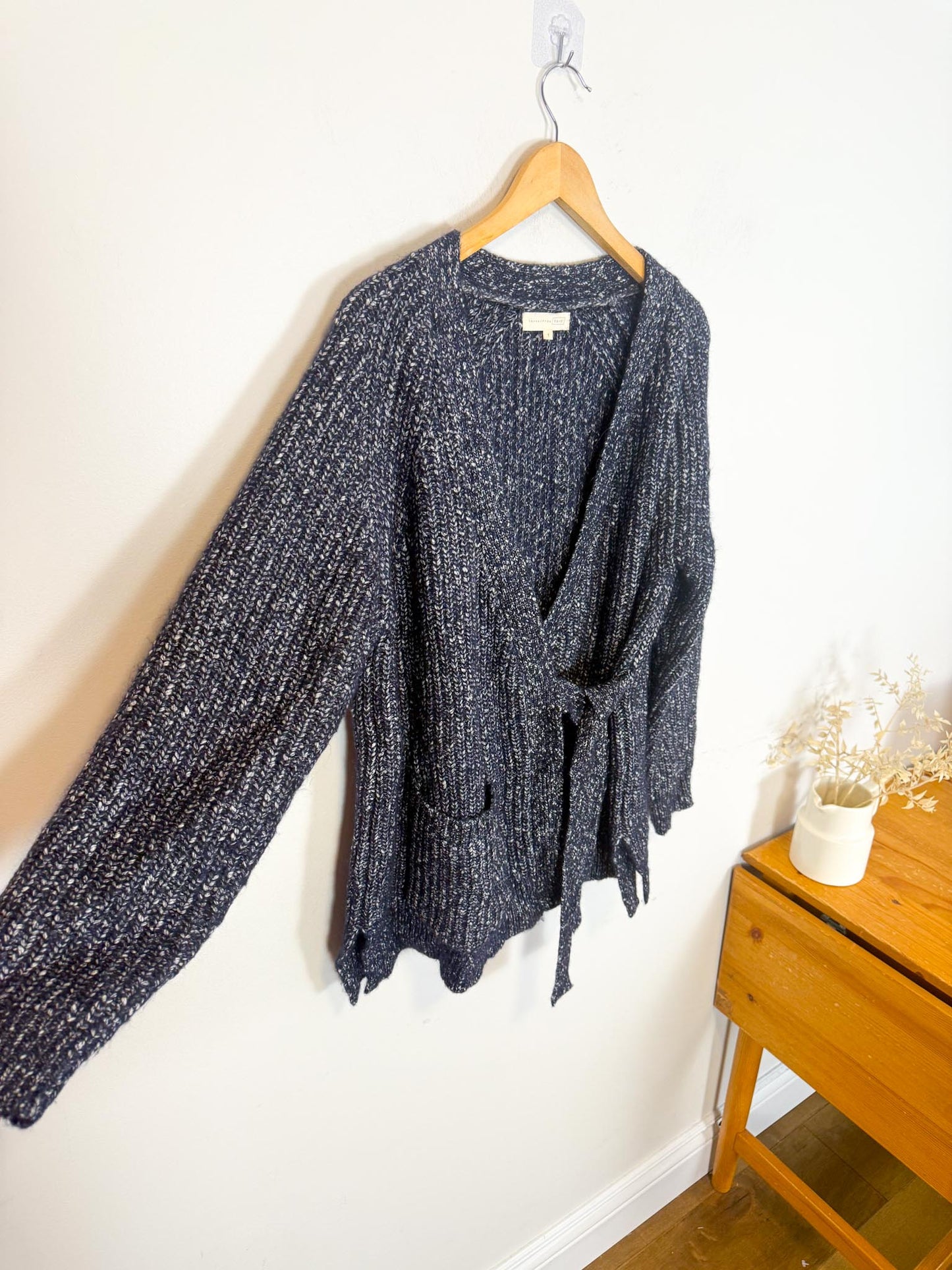 Hansel from Basel Slow Fashion "Sasha Alpaca Cardigan in Navy" (Size M/L)