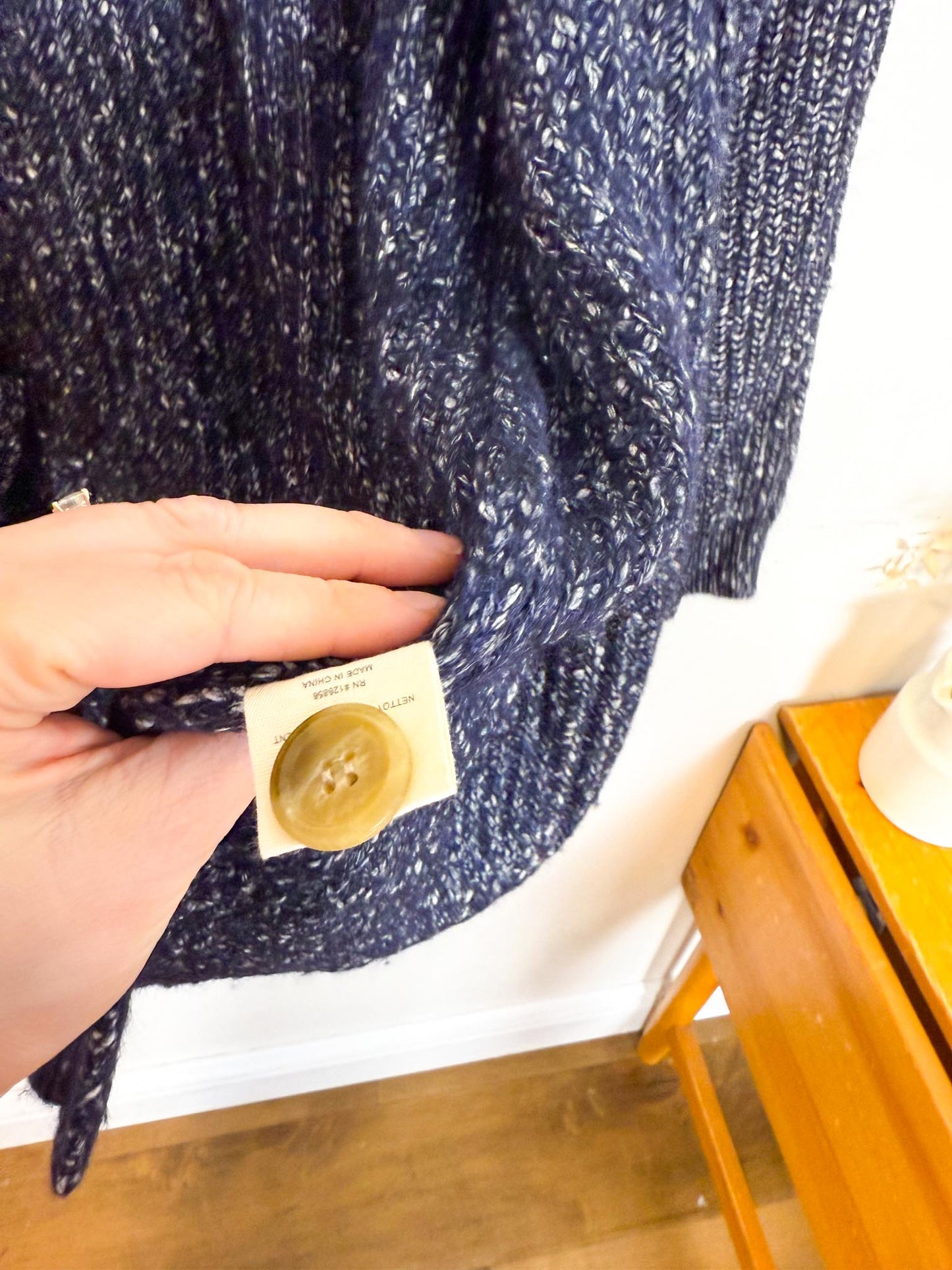 Hansel from Basel Slow Fashion "Sasha Alpaca Cardigan in Navy" (Size M/L)